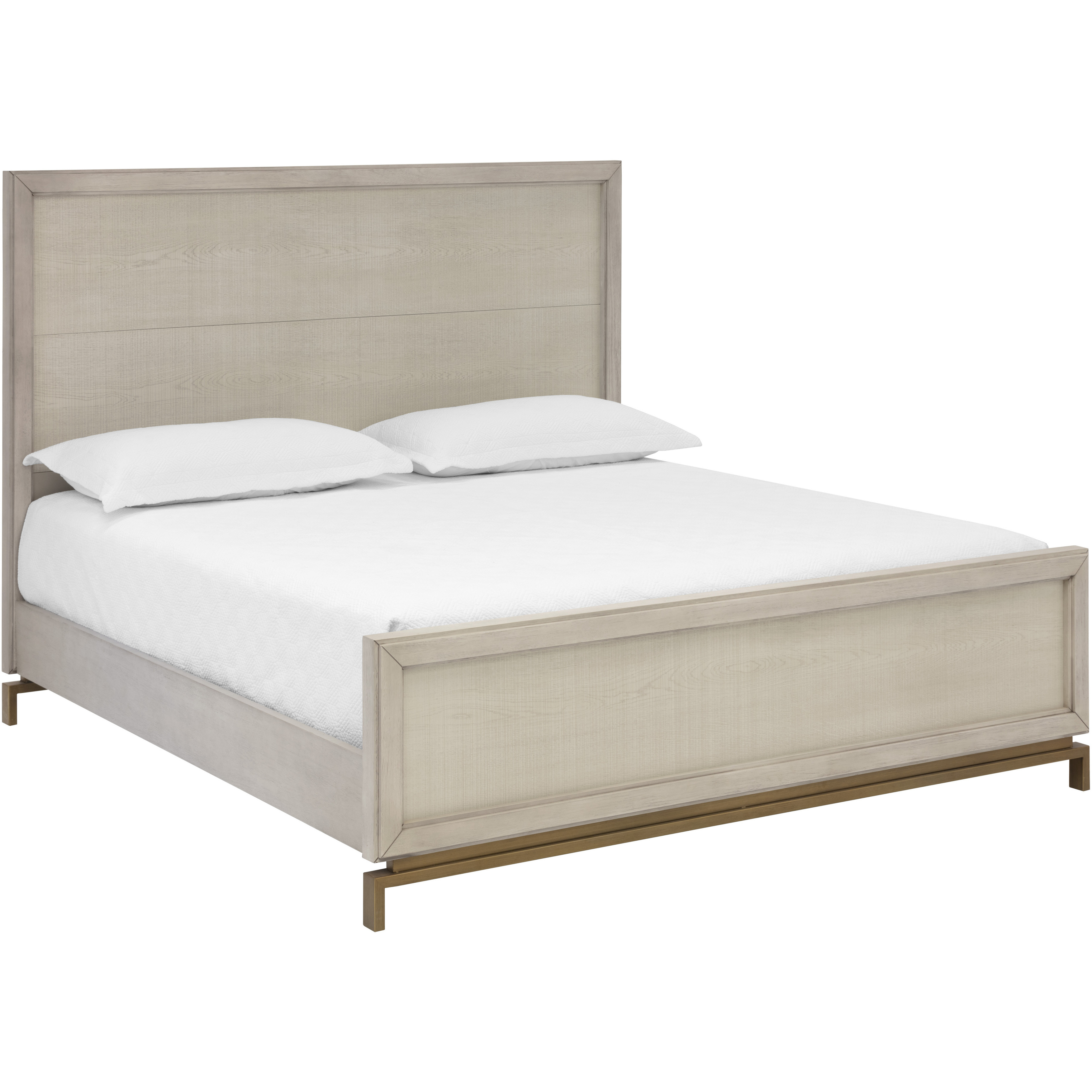 Valencia Taupe / Brass Bed, King